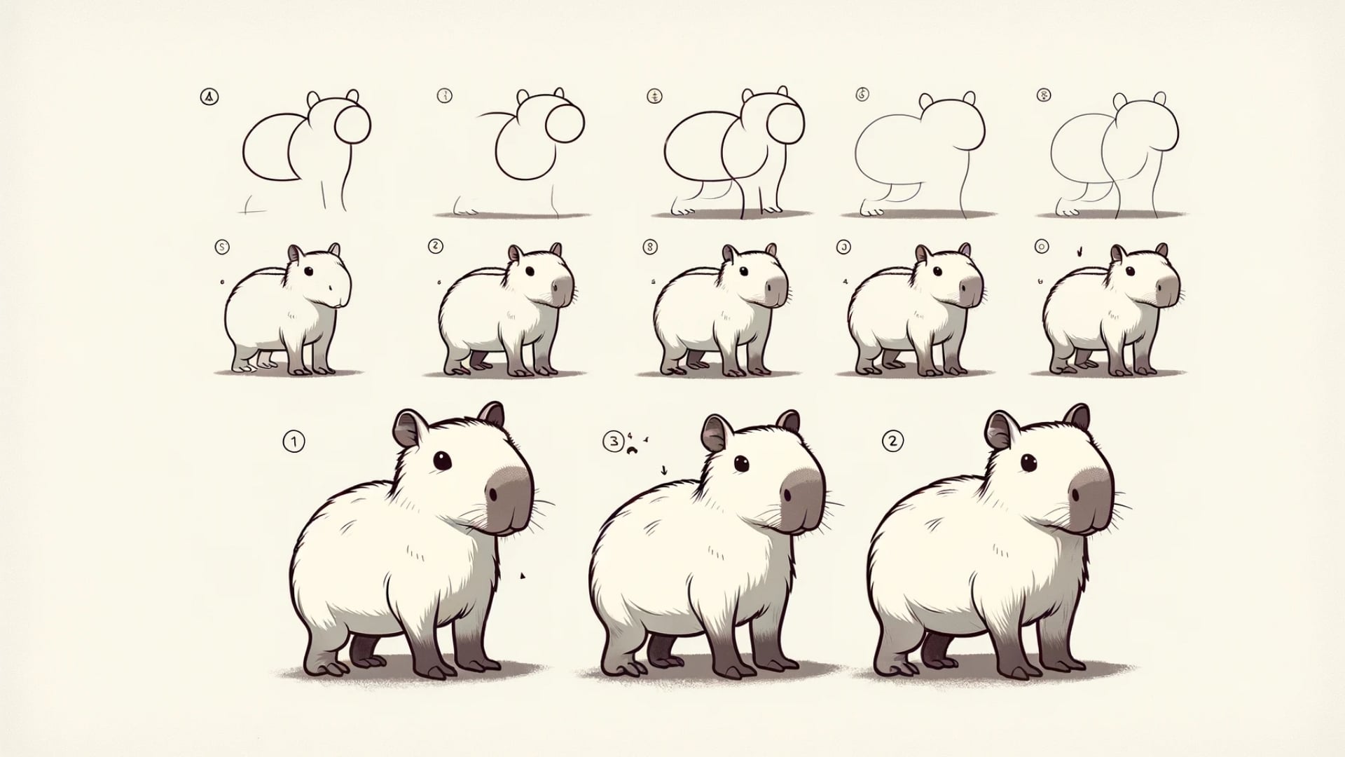 how to draw a capybara image guide