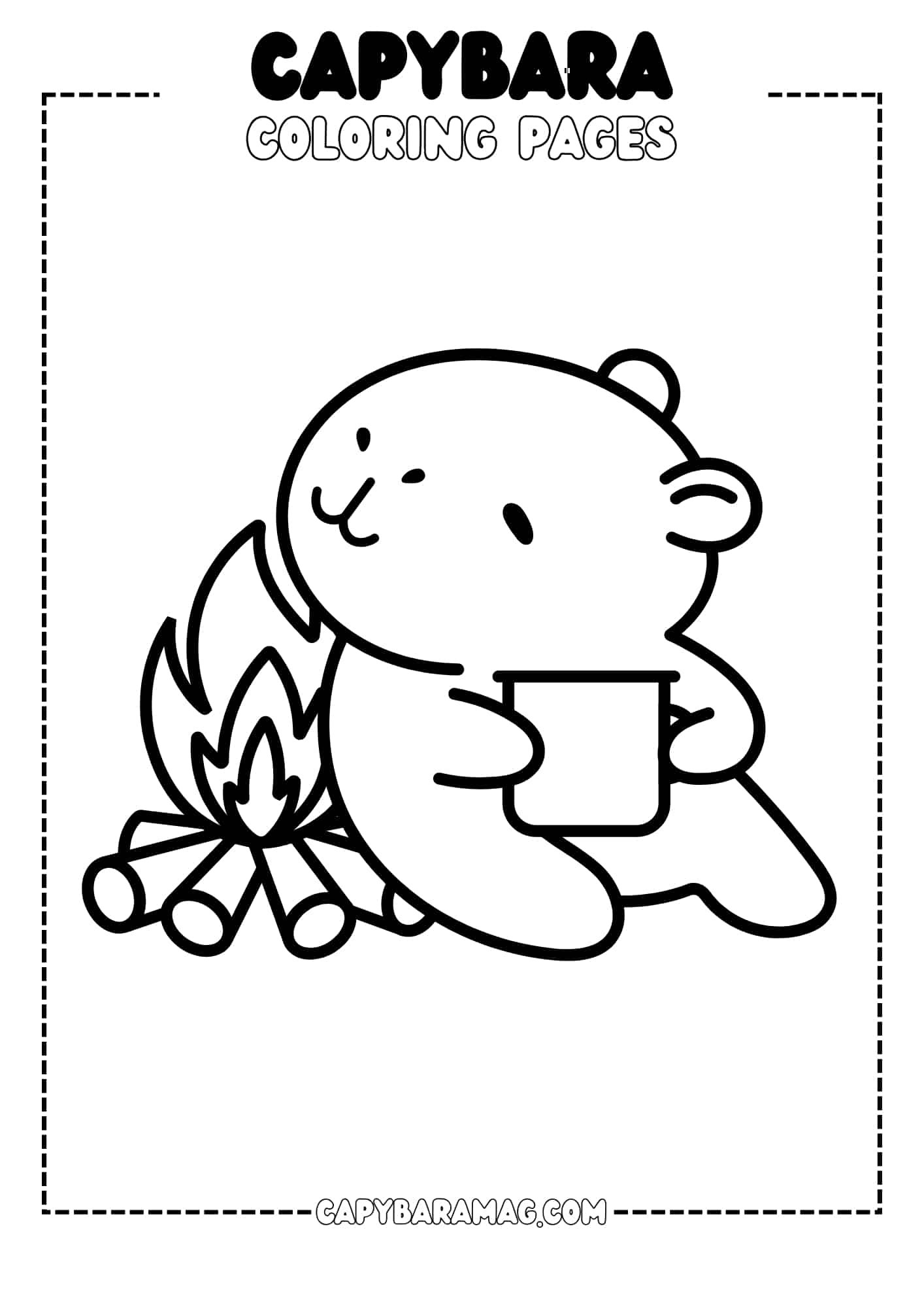 Capybara Coloring Pages Free PDF Printables 