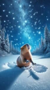 capybara playing in slow in a dreamy phone wallpaper in 1440x2560 4k high quality wallpaper