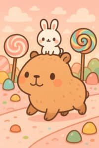 Capibara Animada wallpaper